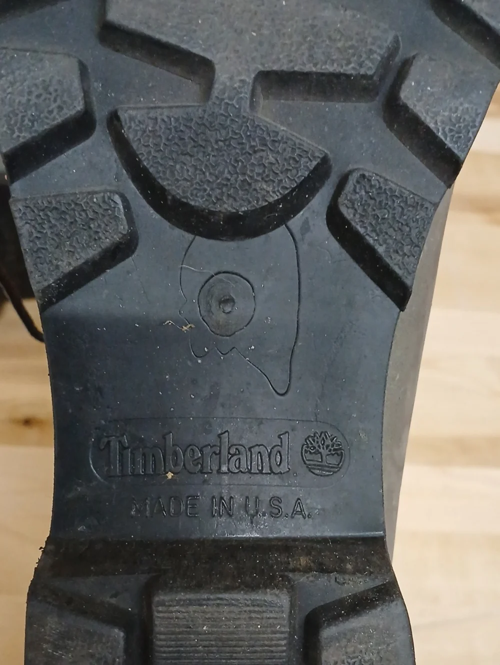 Timberland Vintage Men's Gray Lace-Up Work Boots with Black Soles Size 8.5